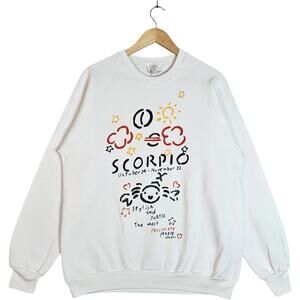 Vintage Scorpio Astrology Crewneck Large